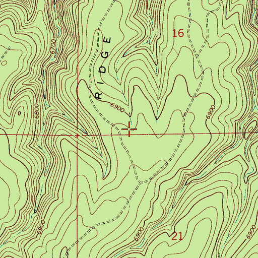 Topographic Map of Middle Tank, AZ