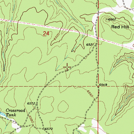 Topographic Map of Bennet Tank, AZ