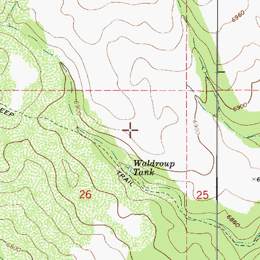 Topographic Map of Wochner Tank, AZ