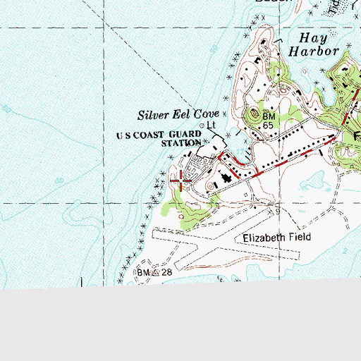 Topographic Map of Battery Hamilton (historical), NY