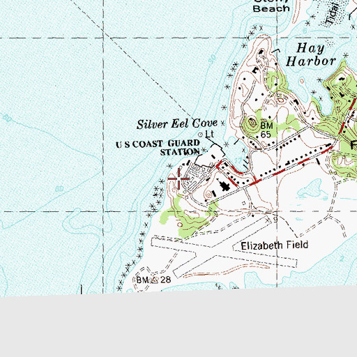 Topographic Map of Battery Hoffman (historical), NY