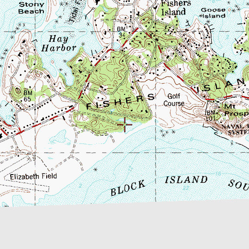 Topographic Map of Battery Hoppock (historical), NY