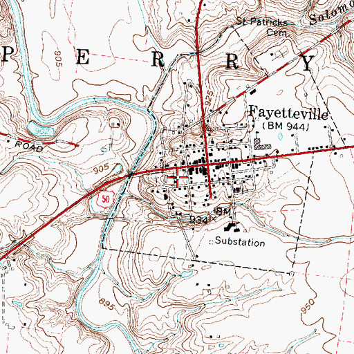 Topographic Map of Saint Angela Merici Church, OH