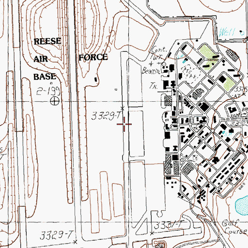 Topographic Map of Lubbock Army Flying School (historical), TX