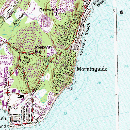 Topographic Map of Morningside, CT