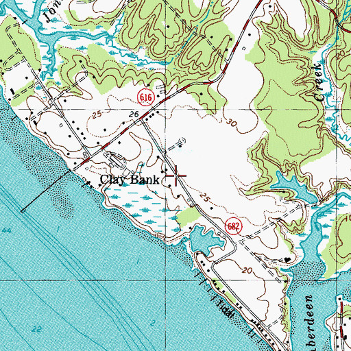 Topographic Map of Hermitage Banks, VA