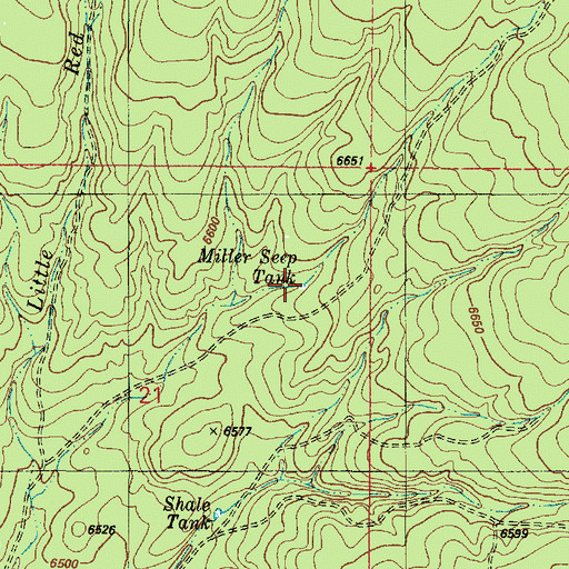 Topographic Map of Miller Seep Tank, AZ