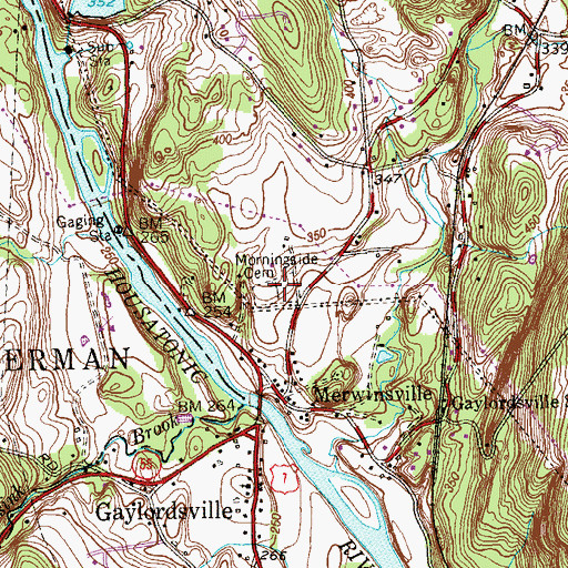 Topographic Map of Morningside Cemetery, CT