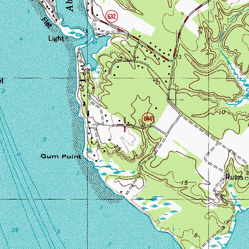 Topographic Map of Powhatan Shores, VA