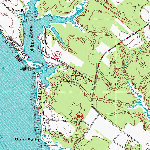 Topographic Map of Rosewell Harbor, VA