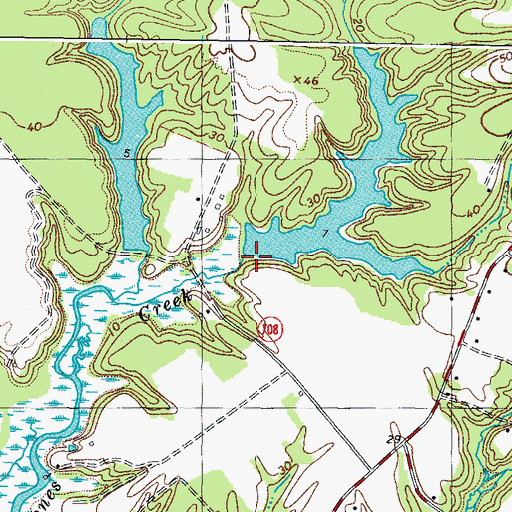 Topographic Map of Jones Lake, VA