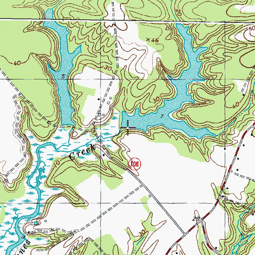 Topographic Map of Jones Lake, VA