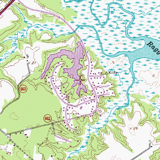 Topographic Map of Carisbrooke, VA