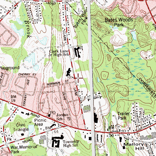 Topographic Map of Morningside Park, CT