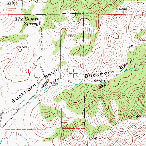 Topographic Map of Buckhorn Basin, AZ