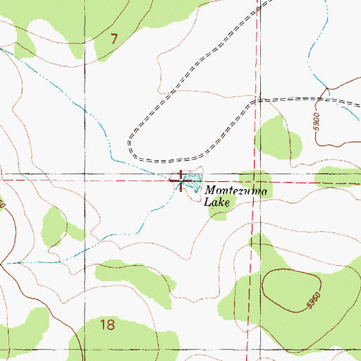 Topographic Map of Montezuma Lake, AZ