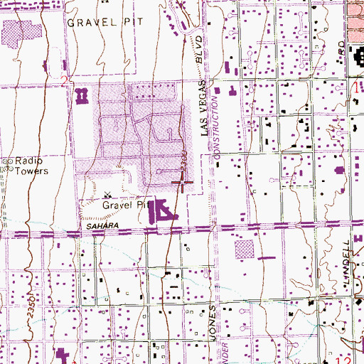 Topographic Map of Odyssey Charter High School, NV