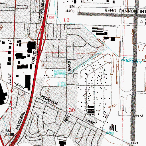 Topographic Map of Mariposa Academy Charter School, NV