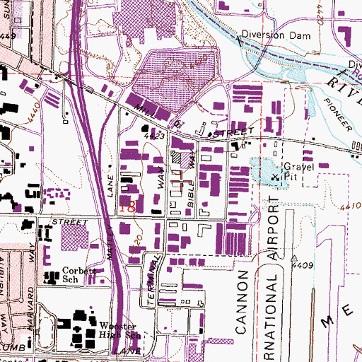 Topographic Map of Team A School, NV