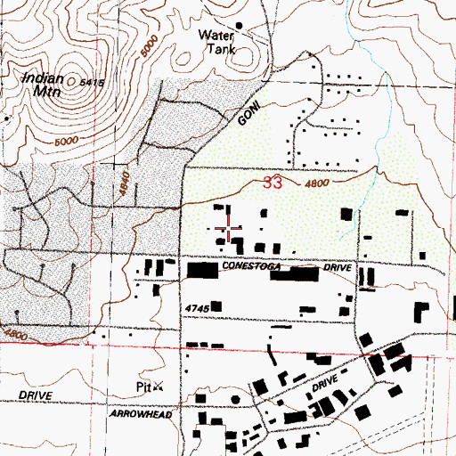 Topographic Map of Carson Montessori School, NV