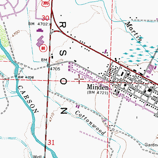 Topographic Map of Sierra Crest Academy, NV