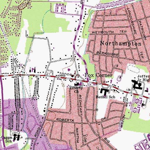 Topographic Map of Hampton Fire and Rescue Station 6 Northampton, VA