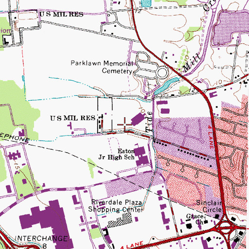 Topographic Map of Hampton Fire and Rescue Station 10 Coliseum Central, VA