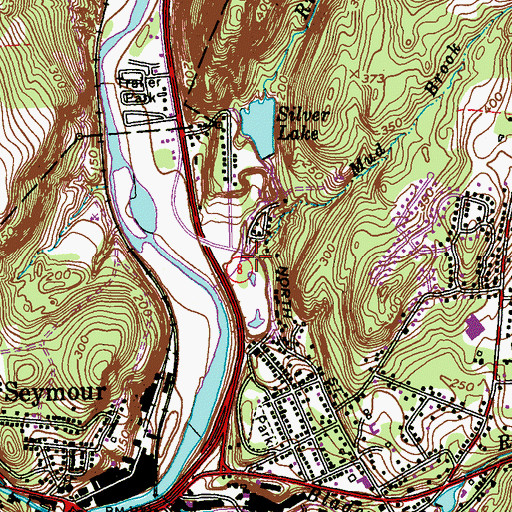 Topographic Map of Mud Brook, CT