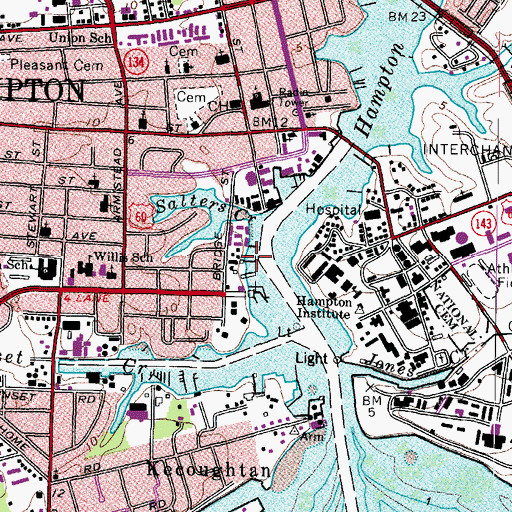 Topographic Map of Jones Marina, VA
