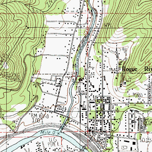 Topographic Map of Classick Bicentennial Park, OR