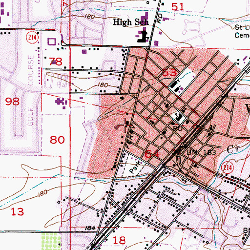 Topographic Map of Cowan Park, OR