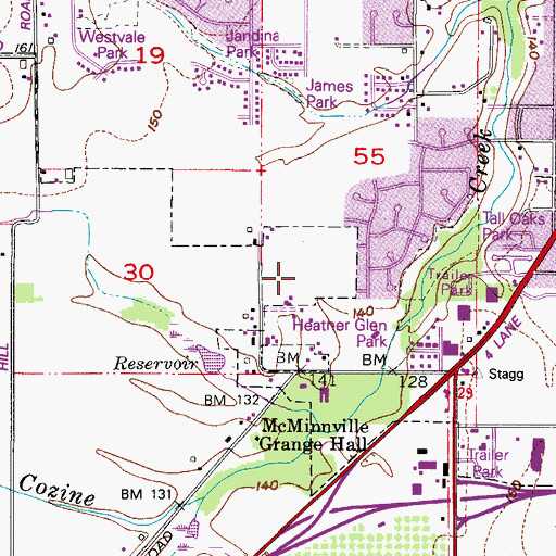 Topographic Map of Discovery Meadows Community Park, OR