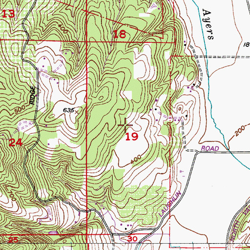 Topographic Map of Halsey Veterans Memorial Park, OR