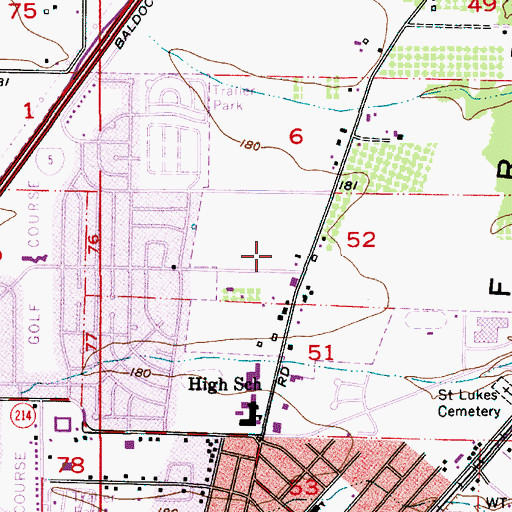 Topographic Map of Heritage Park, OR