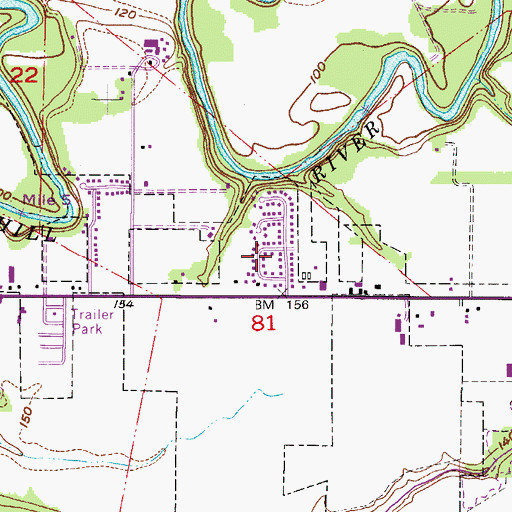 Topographic Map of Kingwood Mini Park, OR