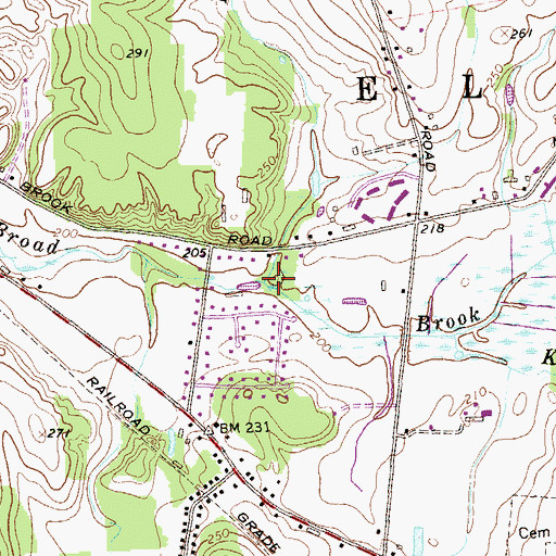 Topographic Map of Muddy Brook, CT