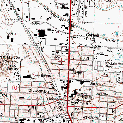 Topographic Map of Northside Park, OR