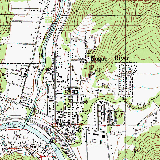 Topographic Map of Ponderosa Park, OR