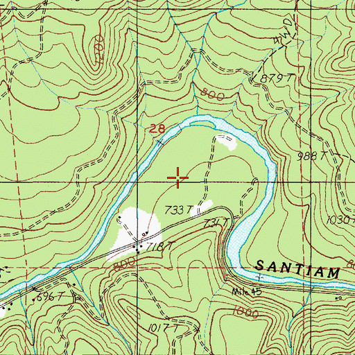 Topographic Map of River Bend County Park, OR