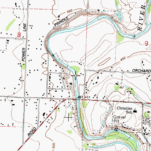 Topographic Map of Riverfront Park, OR