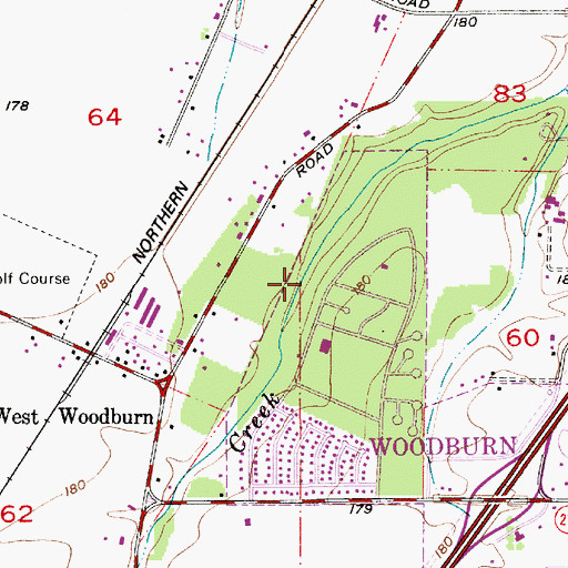 Topographic Map of Senecal Creek Greenway, OR