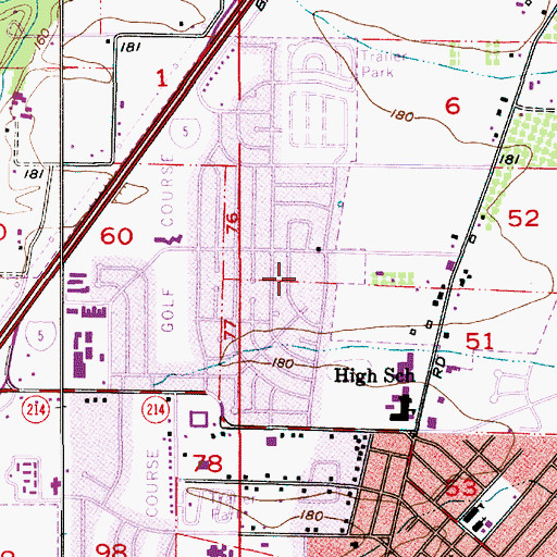 Topographic Map of Senior Estates Park, OR