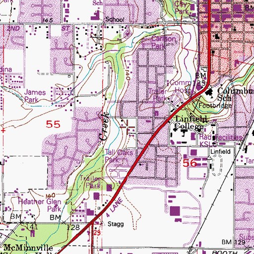 Topographic Map of Taylor Park, OR