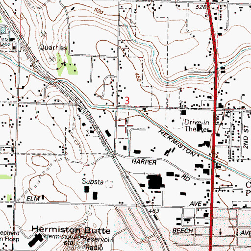 Topographic Map of Theater Sports Park, OR