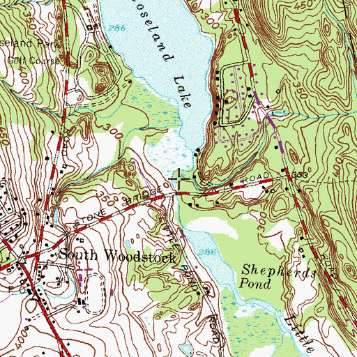 Topographic Map of Muddy Brook, CT