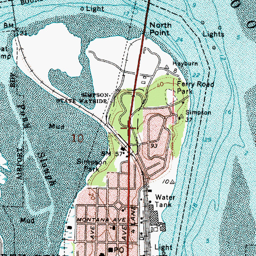 Topographic Map of Winsor Park, OR