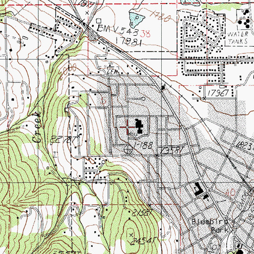 Topographic Map of Ashland Community Hospital, OR