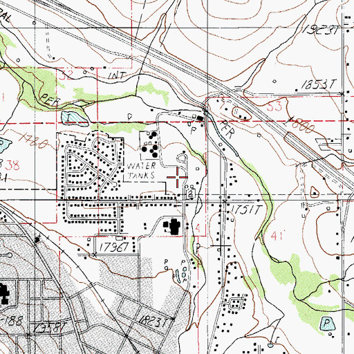 Topographic Map of Ashland Dog Park, OR