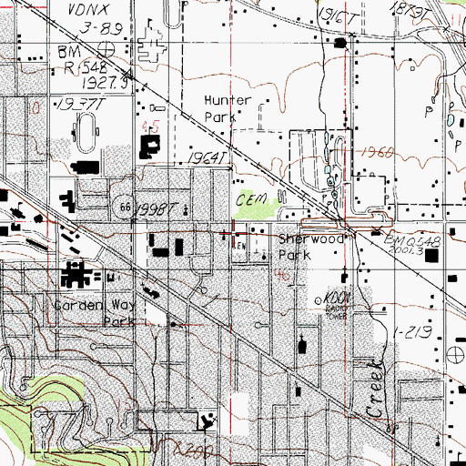 Topographic Map of Ashland Fire and Rescue Station 2, OR