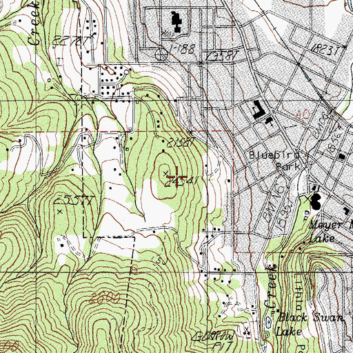 Topographic Map of Hald/Strawberry Park, OR